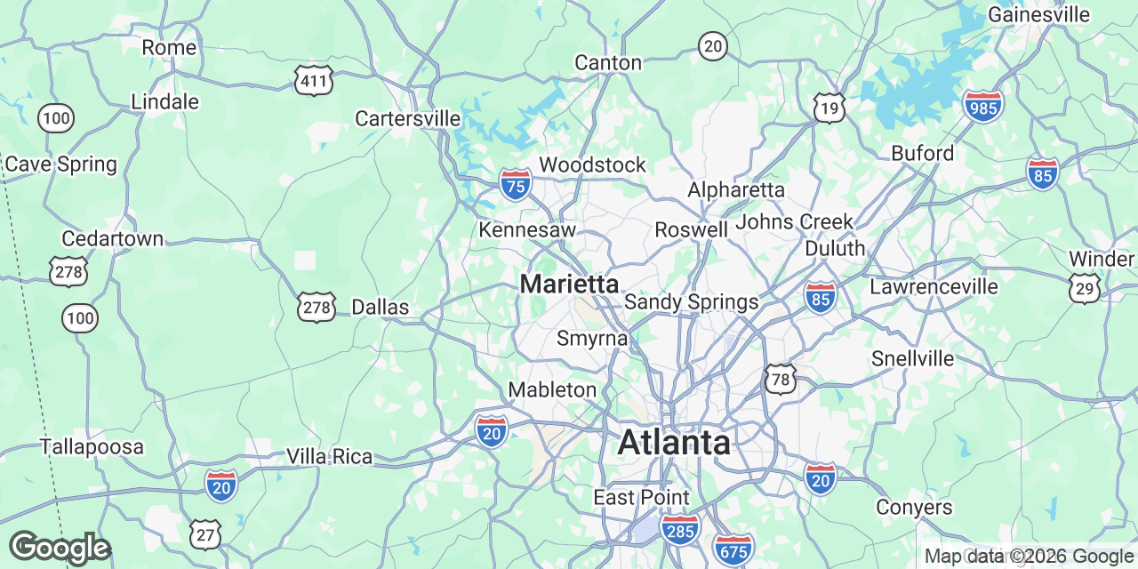 Service area map — Cobb County and north metro Atlanta